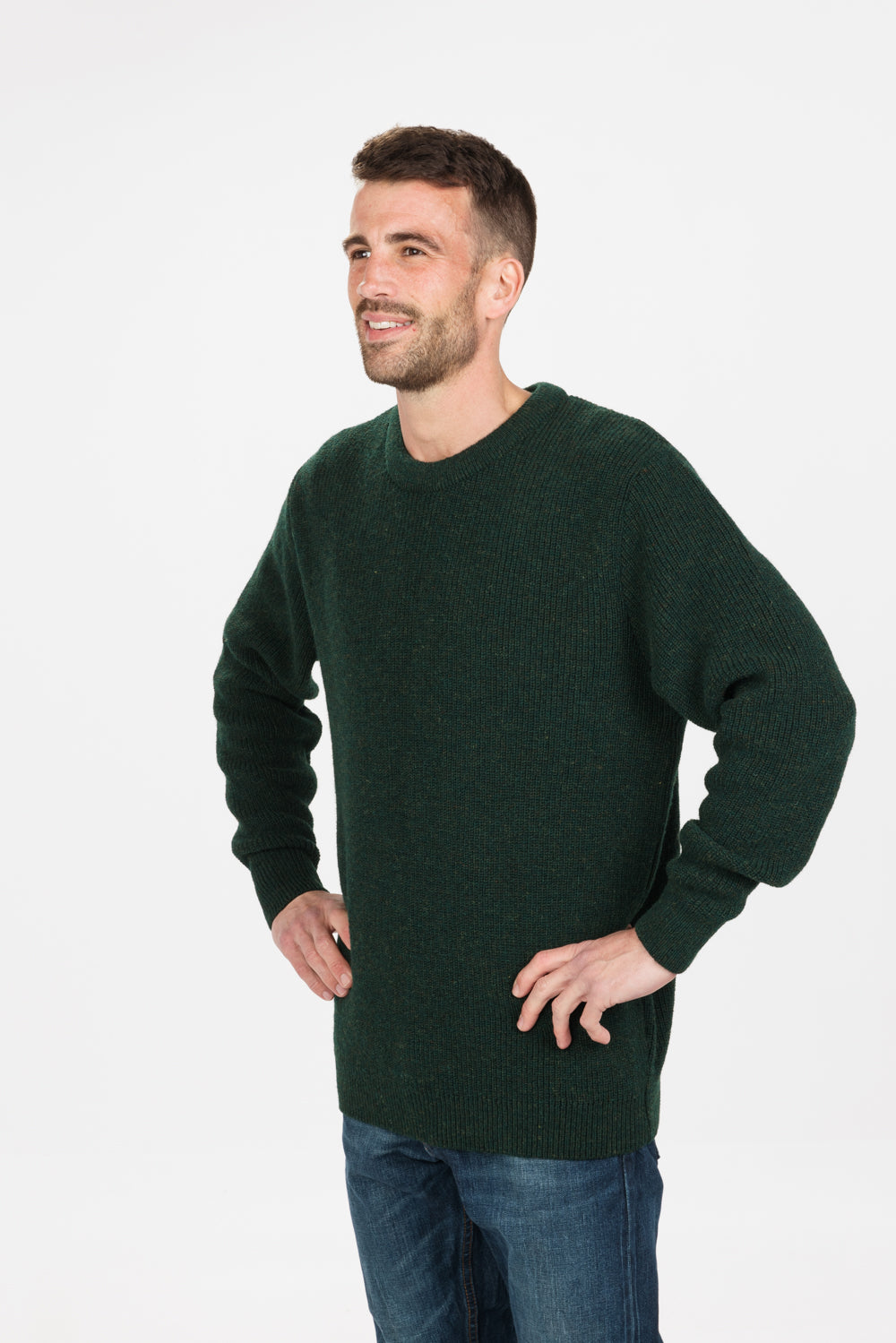 Green 100% Wool MKM Crew neck jersey 