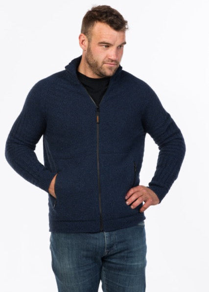 The Rural Full Zip Jacket is made from our exclusive fibre Ecoblend.&This jacket features knitted-in front pockets, ribbed side detailing, and can be fully unzipped for easy wear.