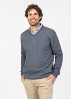 Native World Merino Possum V Neck Plain Sweater