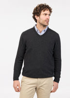 Native World Merino Possum V Neck Plain Sweater