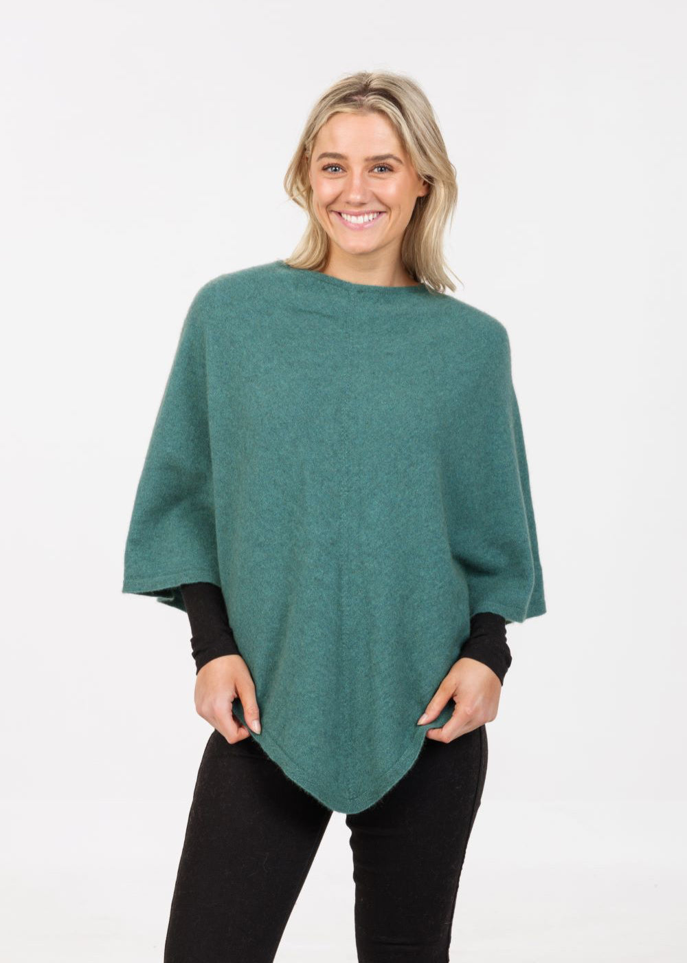 Native World Merino Possum Classic poncho. Lightweight yet warm. Made in New Zealand 