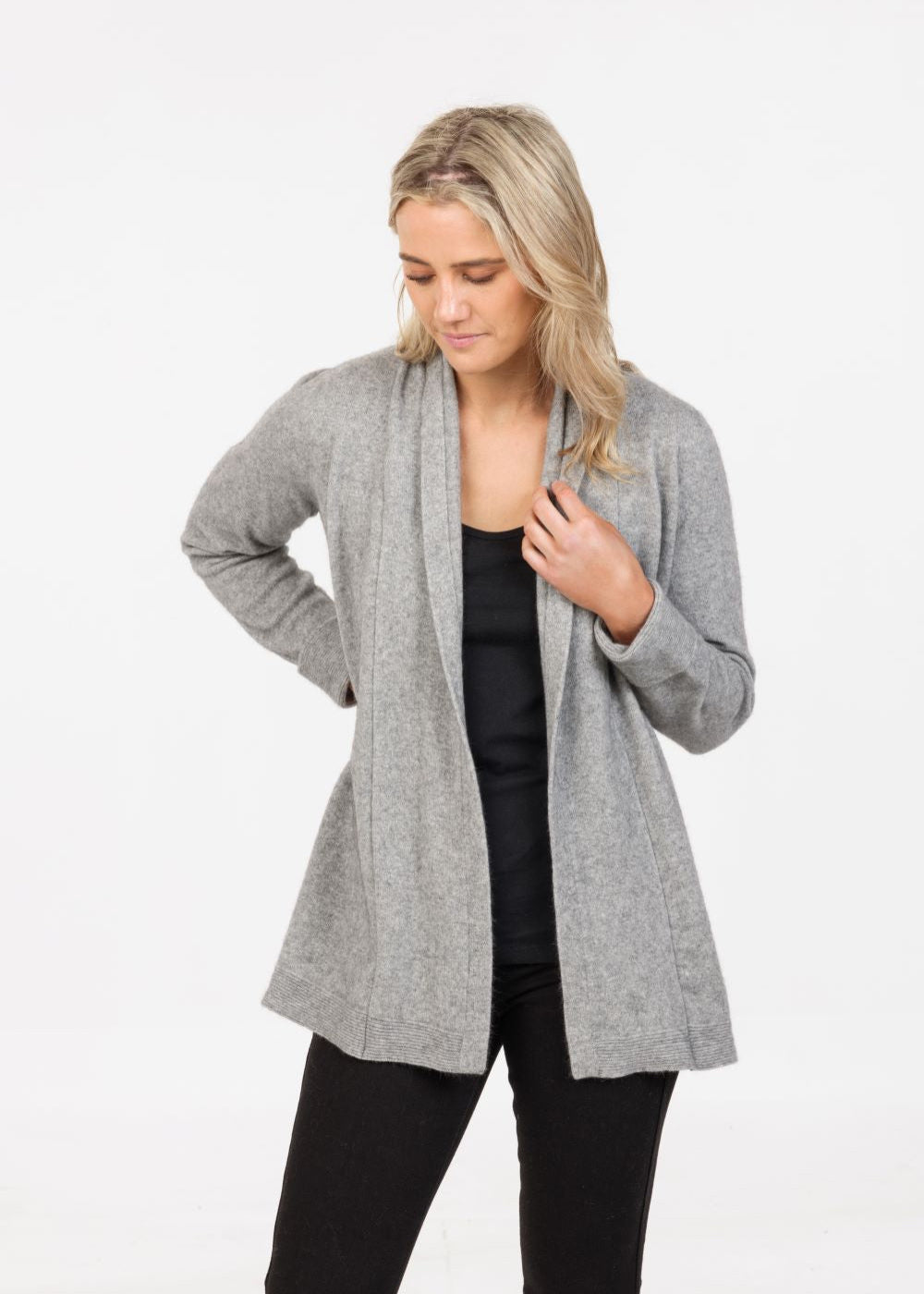 Native World Merino Possum Classic Cable Cardigan. Made in New Zealand 