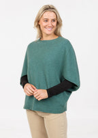 Native World Merino Possum Split Sleeve Poncho