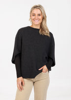 Native World Merino Possum Split Sleeve Poncho