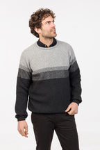 Merino Possum Gradient Sweater. A three-tone classic sweater with a fashion focus.
Luxury Blend of Possum Fur, Superfine Merino Wool, and Silk