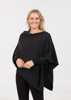 Native World Merino Possum Anyway Wrap Possum,Merino and silk. Colour Charcoal