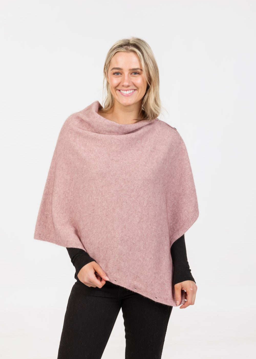 Native World Merino Possum Anyway Wrap Possum,Merino and silk. Colour Lily