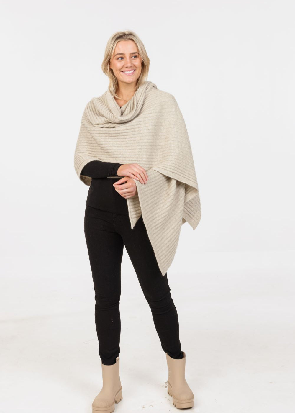 Native World Merino Possum Ribbed Wrap