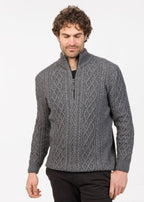 Native World Merino Possum Arran Half Zip Sweater