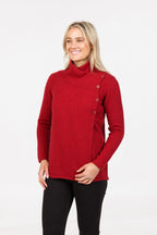 Asymmetric Jacket

With a full button collar, this jacket can be worn fully buttoned to keep out the cold or opened in the warmer months. A flattering length and form make it an ideal garment.
Luxury Blend of Possum Fur, Superfine Merino Wool, and Silk
colour Berry