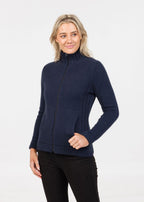 Native world Merino , possum essential jacket with pockets in twilight