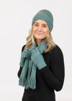 Merino, possum Native world plain beanie in teal