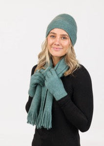 Merino, possum Native world plain beanie in teal