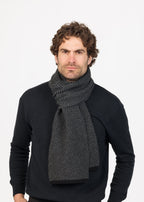 Merino possum charcoal parquet scarf