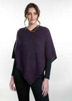 Triology Aubergine Merino Possum poncho one size fits all.